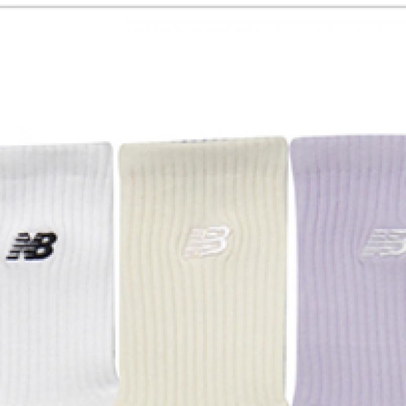 New Balance Носки для экипажа Белый Слоновая Кость Фиолетовый Nbgedab226 76