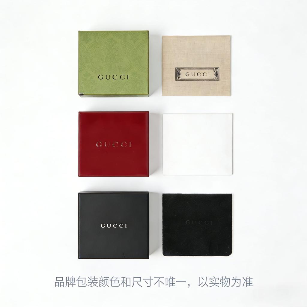 GUCCI Brass Crystal Bracelets Unisex Palladium Colored A0009D J9740 8524