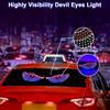 Автомобильный комплект из двух частей USB Dynamic Demon Eye Light, подходящий для внедорожников и грузовиков, светодиодные фонари с крутым дисплеем для автомобилей