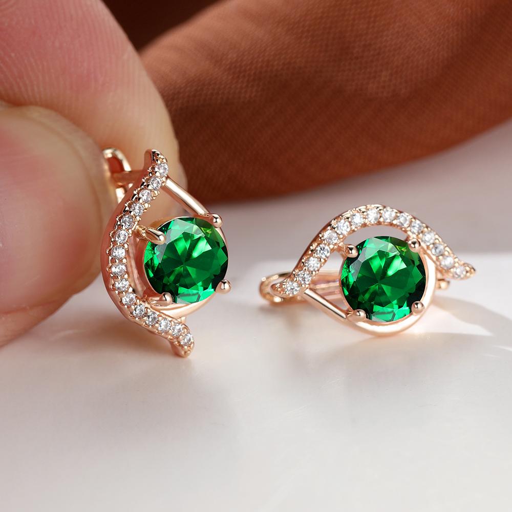 1 пара серег-капель круглой огранки золотого цвета, розовые, черные, белые, синие, зеленые, с камнями, серьги-клипсы в стиле глаз, помолвочные, свадебные украшения, подарок