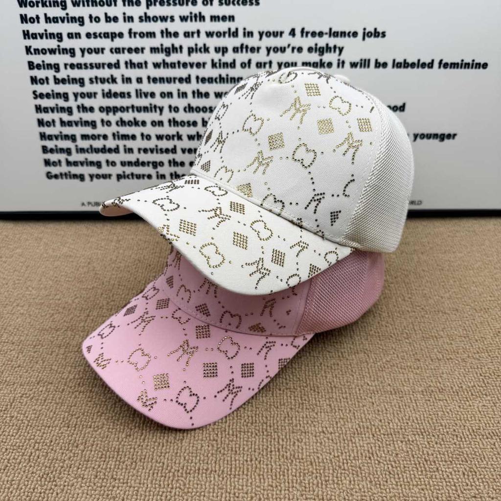 Temperament Full Diamond Baseball Cap Women's Mesh Breathable Mesh Cap Small Versatile Anti-UV Sun Cap