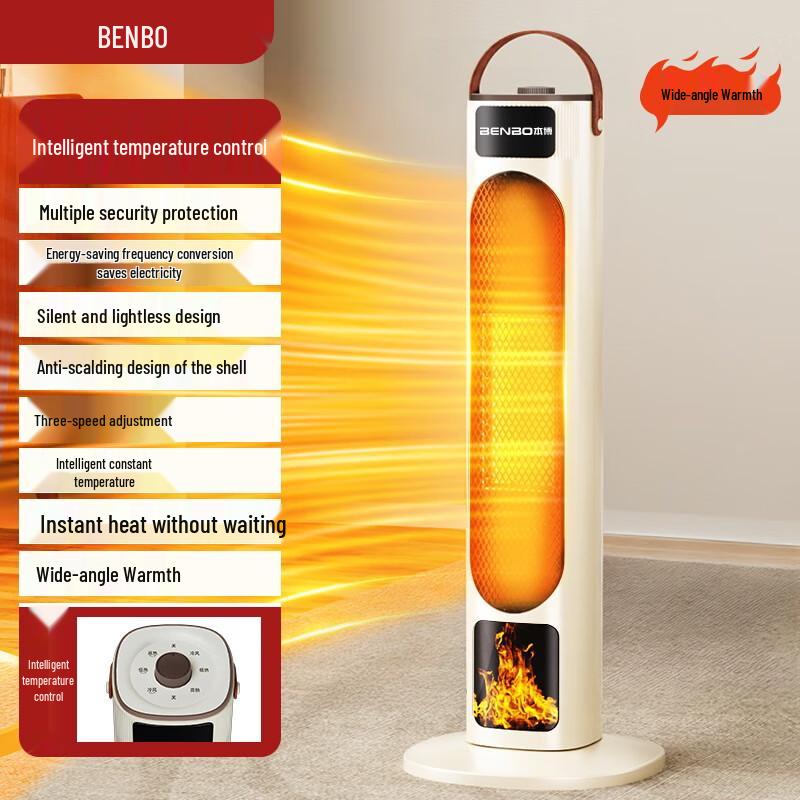 WEZHO Electric Heater with Remote & Flame Effect