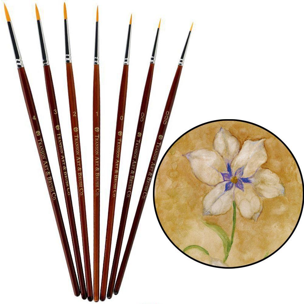 7 шт./набор Профессиональные кисти для масляной живописи из соболя, кисти для акриловых ногтей, для рисования