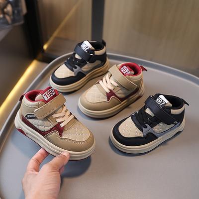 Весенне-осенние спортивные туфли для мальчиков и девочек, однотонные, с мягкой подошвой, удобные, износостойкие, туфли-буханки