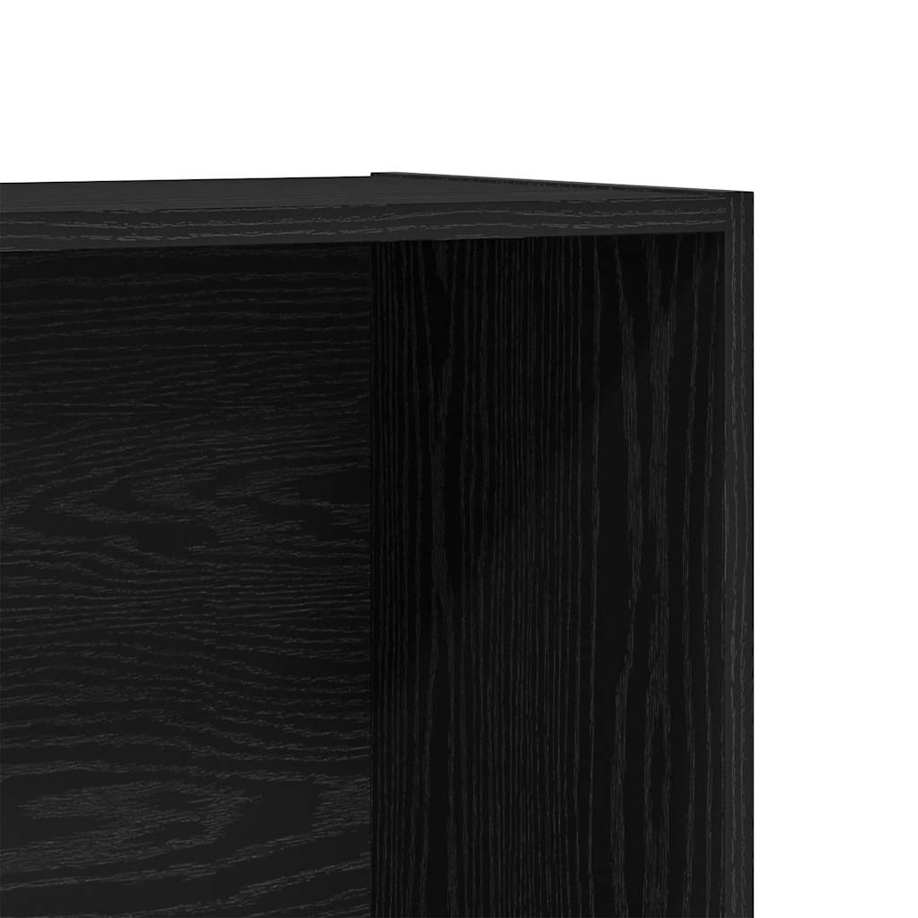 Bookshelf Black Oak Effect 80 x 30 x 189 cm Engineered Wood