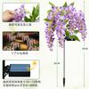 [New for 2025] Solar Garden Lights, Purple Wisteria Flowers, Set of 2, Warm White, Stylish Outdoor Gardening Lights, IP65 Waterproof, Built-in Solar