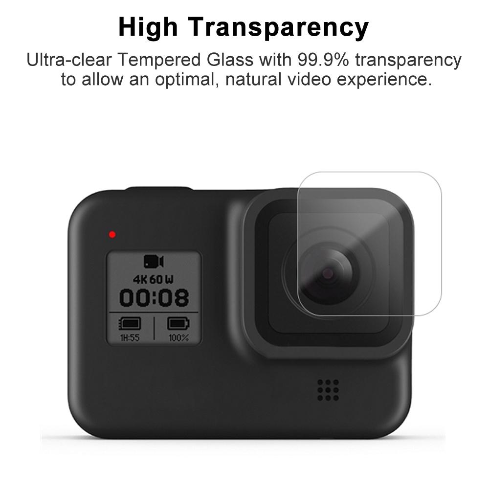 Защитная пленка из закаленного стекла для GoPro Hero 8, черная защитная пленка для объектива для Gopro8 Go pro 8, аксессуары для камеры