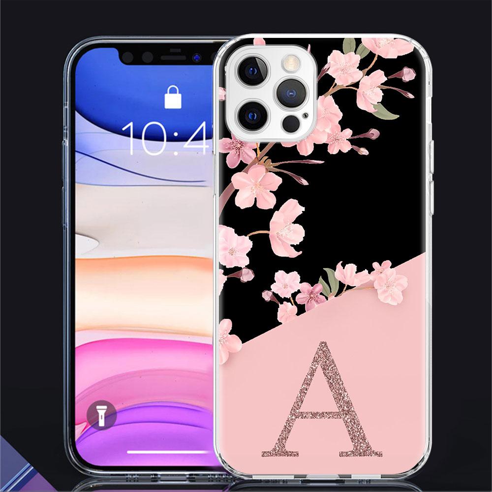 Чехол для Apple iPhone 11 13 14 12 Pro 7 8 Plus XR X XS Max 6 6S из прозрачного силикона с цветком вишни