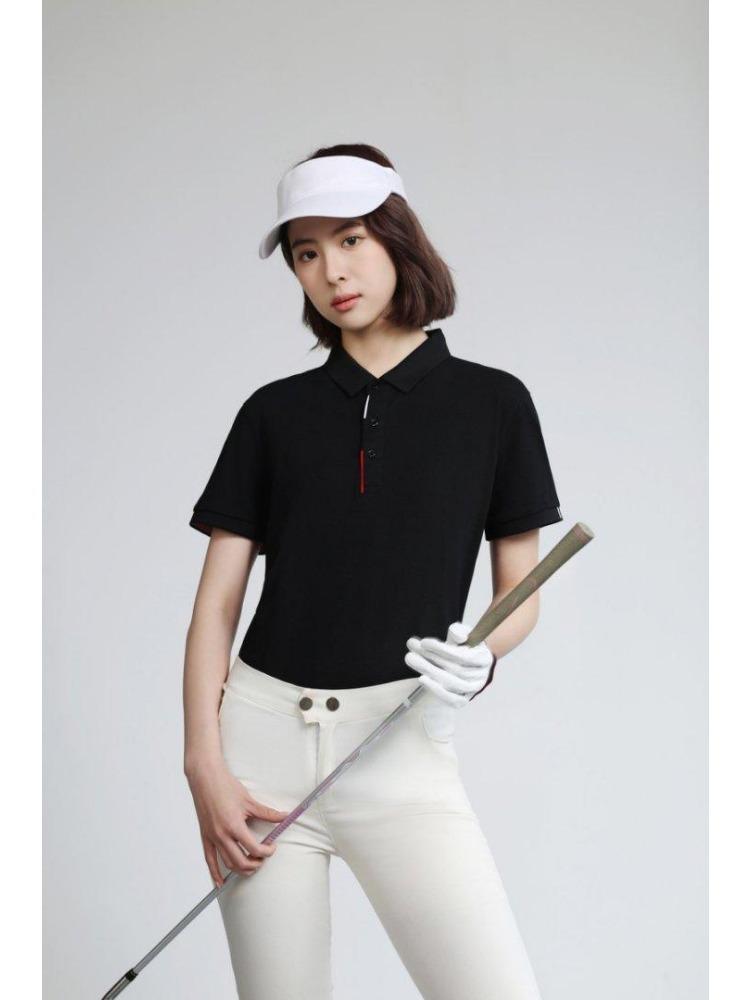 Однотонная футболка Летняя мужская и женская с лацканами и короткими рукавами YG-188