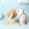 Мячовые игрушки для кошек, устойчивые треугольные игрушки из сизаля и дерева, домашние вещи для кошек, прочные, царапаются, крутые царапины на подставке, вращаются