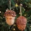 DIY Xmas Tree Hanging Ornaments Small Simulated Pinecone Pendant  New Year Gift