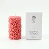 Handmade Rose Column Aromatherapy Candle - Carved, Smokeless, Fragrant, Decorative Ornament and Gift.