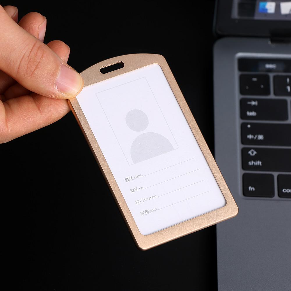 Новые вертикальные офисные школьные визитные карточки, рабочие визитницы, алюминиевый сплав, удостоверение личности, бизнес-кейс