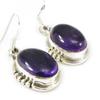 [H0118] - Amethyst 'Charmes' Silver Earrings