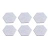 12PCS Hexagon Acoustic Panels High Density Sound Absorbing Panels Sound Proof Beveled Edge Wall Panels 14x12x7cm Silver