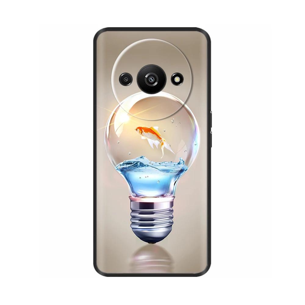Phone Case For Xiaomi Redmi A3 A3X RedmiA3 Poco C61 PocoC61 Soft Black Silicone Bumper Shockproof Shell Back Cover Carcasa Cases