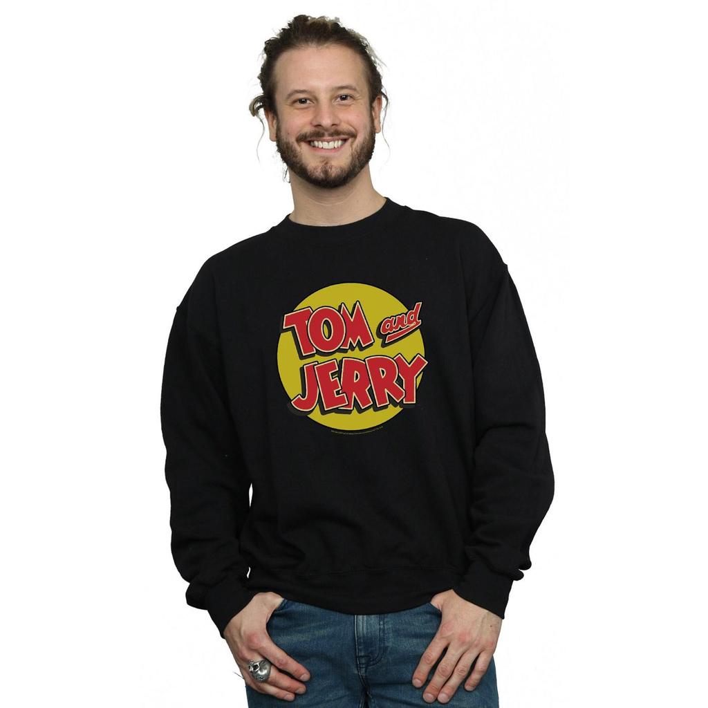 Tom And Jerry Mens Circle Logo Sweatshirt