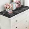 Fluffy Faux Fur Table Runner Shaggy Fluffy Plush Desk Mat Plush Tablecloth Runner  Vanity Dresser