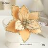 Sequins Artificial Poinsettia Flower 26CM Simulation Flowers  Christmas Tree Accessory