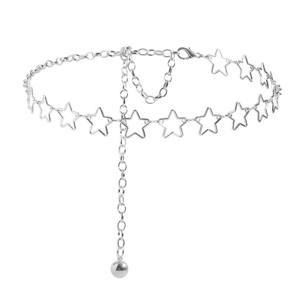 Japanese Style Star Waist Chain Punk Metal Chain Waistband All-match Y2k Chain Belt for Women