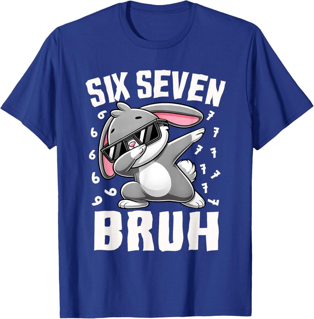 Easter Day Six Seven Bruh Dabbing Bunny 67 Meme Unisex T-Shirt