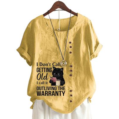 Модная женская футболка с круглым вырезом и коротким рукавом со стильным принтом