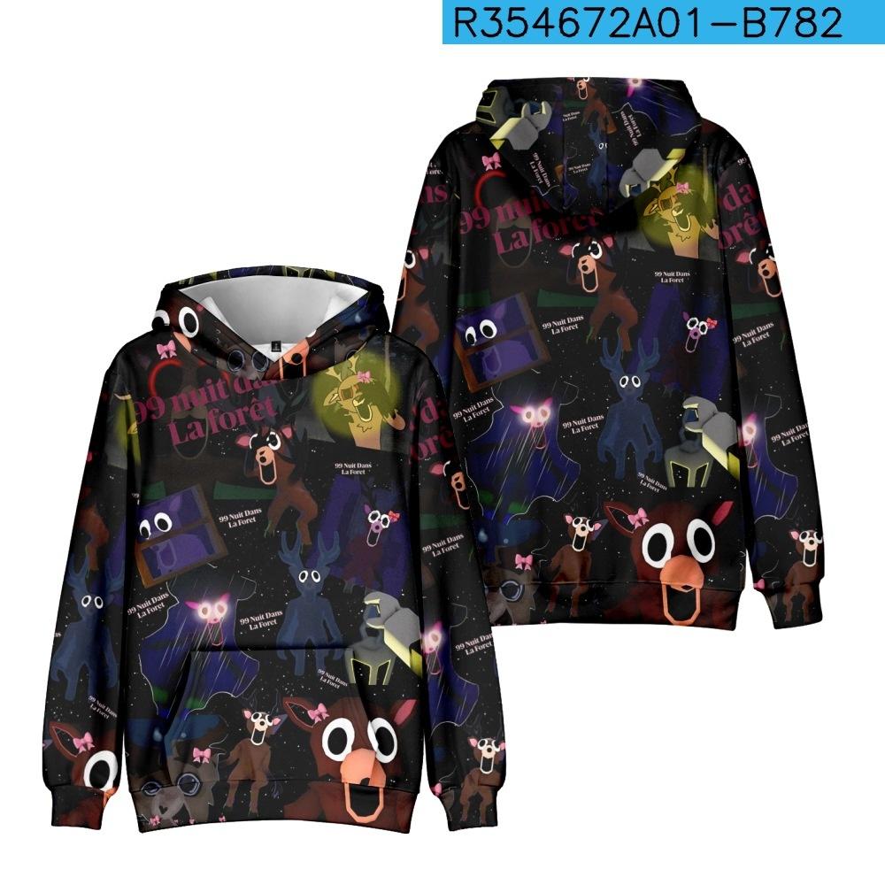 99 Nights In The Forest 3D Game Hoodie Adult Kids Unisex Graphic Pullover For Gamers Teens Children's Halloween Party Cozy Gift