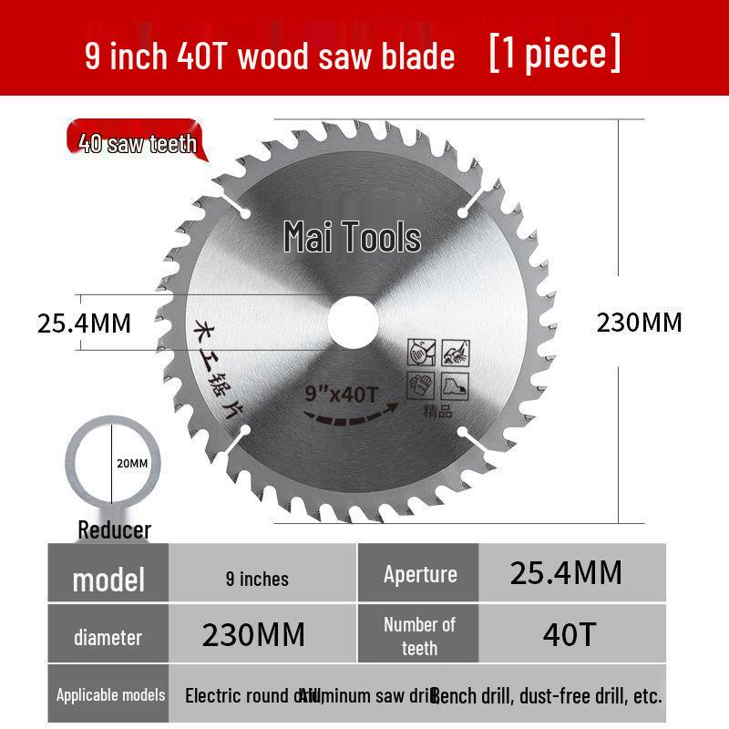 High Hardness Aluminum-Wood Dual-Purpose Saw Blade with Sharp Alloy Teeth for Woodworking and Ecological Boards