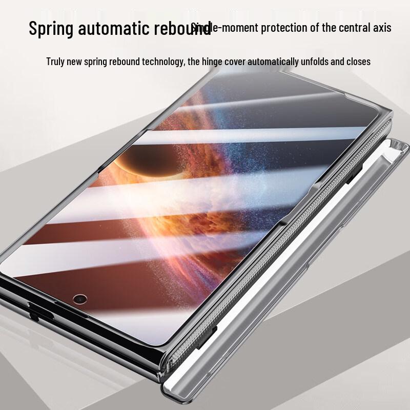 Кожаный чехол-подставка для Honor Magic V6 со встроенной подставкой для экрана и объектива
