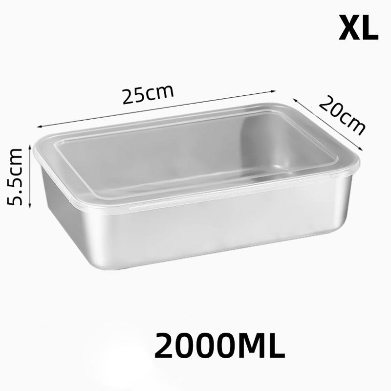 Ящик для хранения свежих продуктов из нержавеющей стали, оборудованный контейнером для овощей и небольших ингредиентов, герметичной крышкой, холодильником, ящиком для хранения свежих фруктов