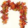 5 шт. Гирлянда из осенних кленовых листьев - Искусственный венок из осенних листьев для украшения дома, офиса, сада, крыльца | Рождественское украшение