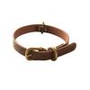 We Original All Leather Collar Brown GOOD MANNERS DOG SERIES - (L) /
