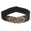 Vintage Elegant Wide Elastic Waistband Metal Buckle For Women Decoration Belts