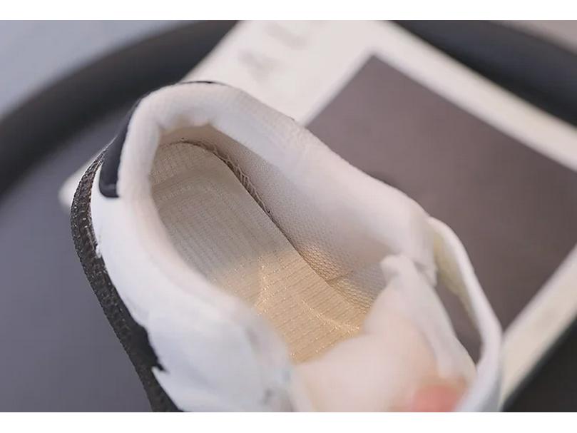 2024 Spring/Autumn Toddler Shoes for Boys & Girls (1-2 Years) - Leather, Sporty Small White Sneakers