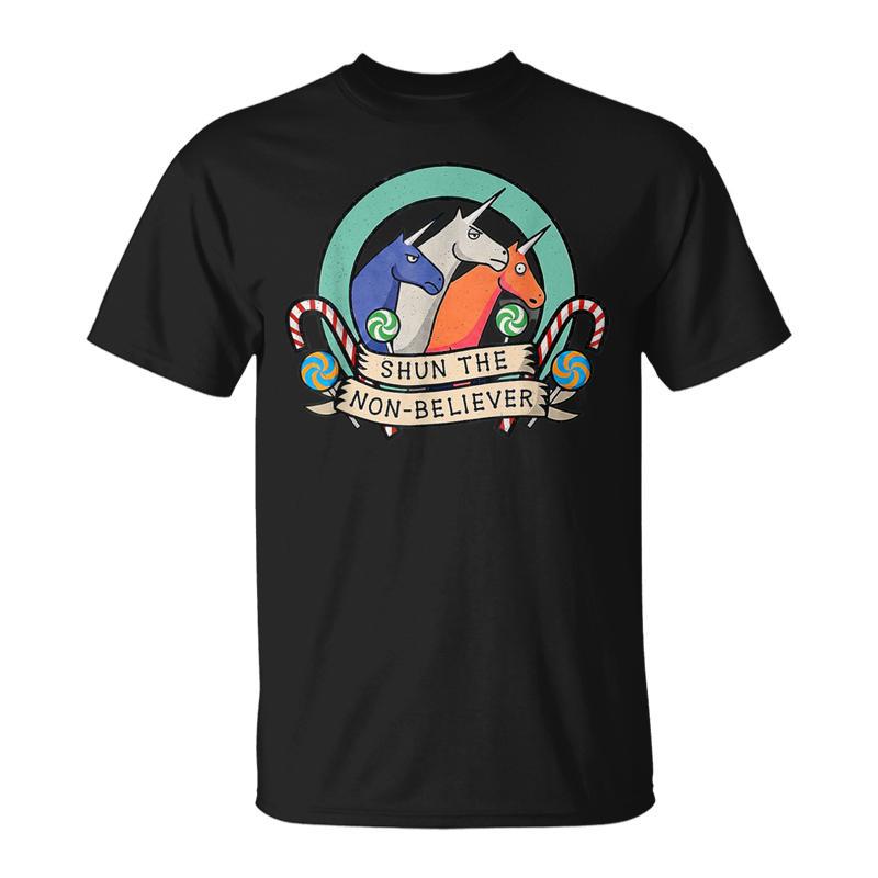 Shun The Non-Believer Unicorn Meme Humo T-Shirt