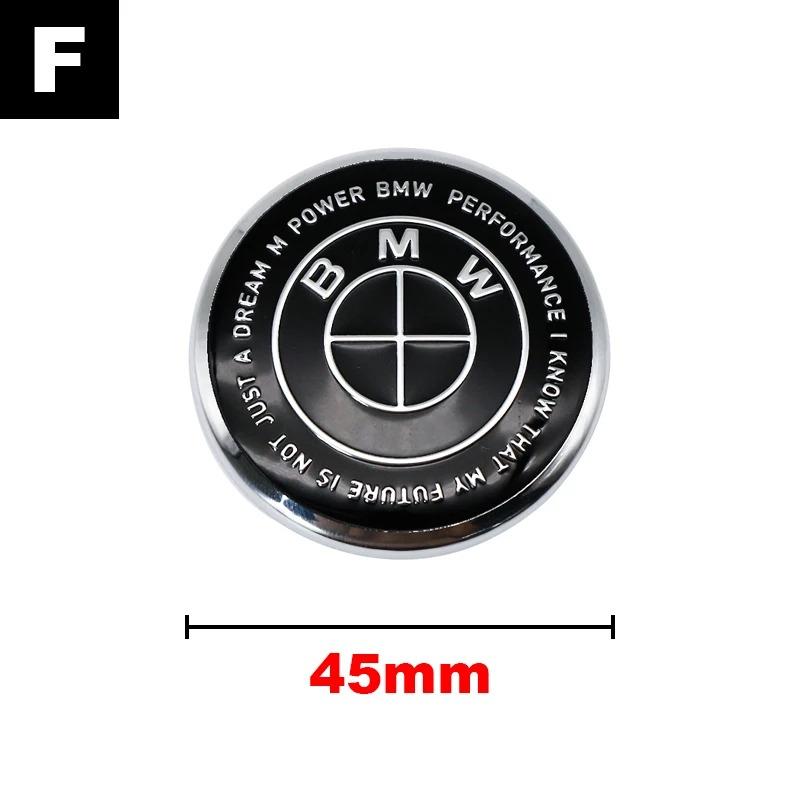 45mm Car Logo Steering Wheel Center Badge Logo Sticker For BMW 3 5 6 7 1 Series Z4 X3 X6 E81 E71 E90 E93 F30 F10 E92 E60 E84 ZAH5
