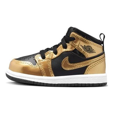 Детские кроссовки Air 1 Mid SE TD Metallic Gold Black White DR6969-071