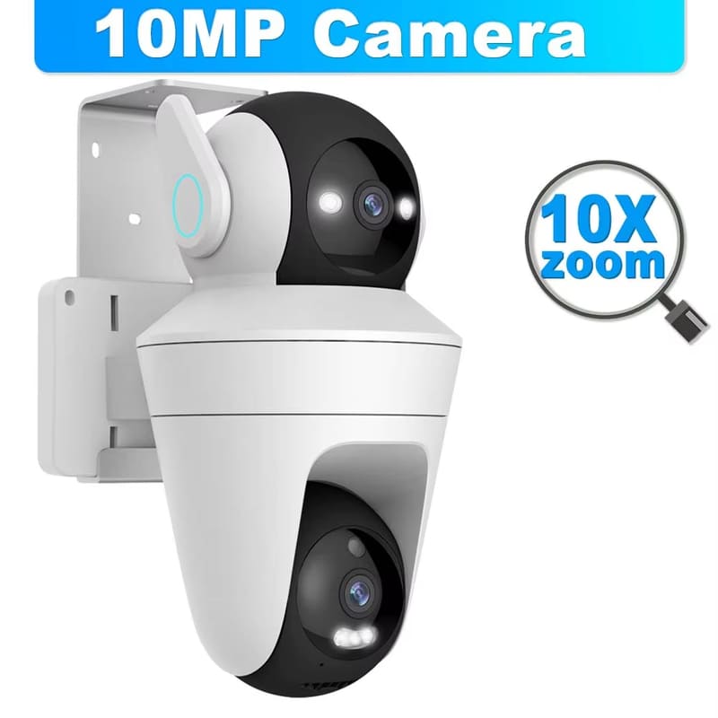 5K 10MP Wifi IP камера 10-кратный зум с двумя объективами наружная PTZ камера безопасности автоматическое отслеживание умный дом CCTV камера 360° видеонаблюдение