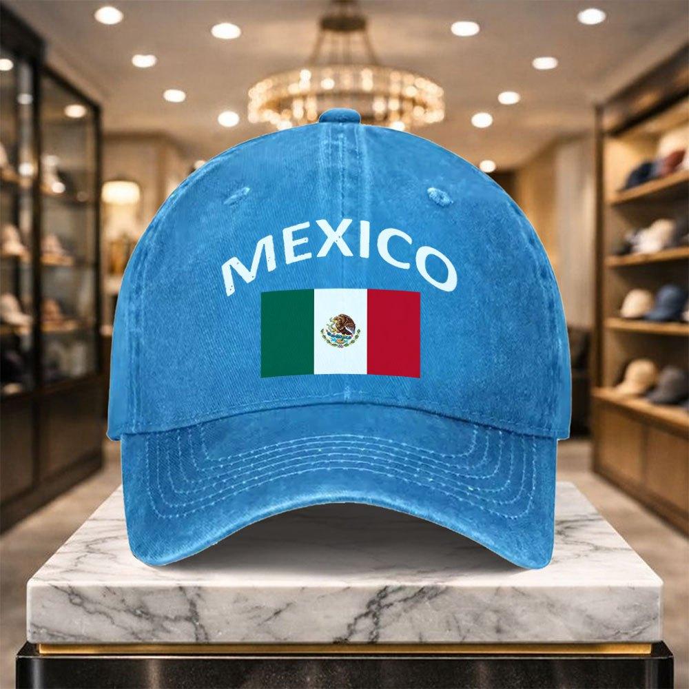 Adjustable Mexico Flag Baseball Cap Lightweight Casual Hat for Outdoor Sports Everyday Wear