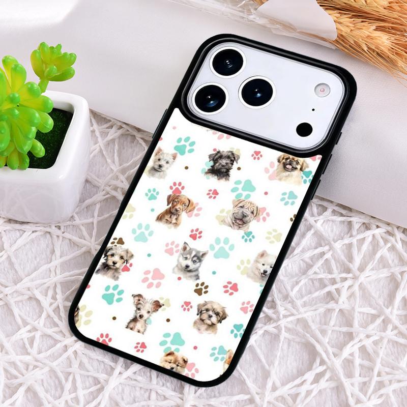 Милый коллаж из щенков Чехол для телефона для iPhone 17 Air 16 15 11 12 14 13 Pro Max Ударопрочный чехол