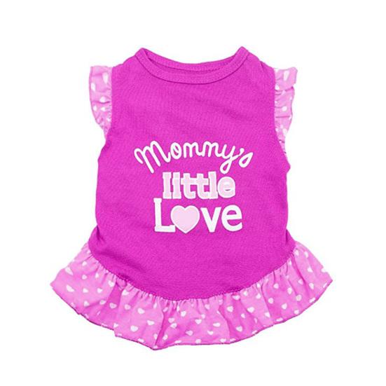 Красивое платье для домашних животных с узором в виде сердца. Инновационное тонкое трикотажное хлопковое платье для собак на каждый день.