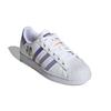 Adidas Originals Superstar J Повседневные низкие кеды для детей для скейтбординга Детские кроссовки Белый Фиолетовый GY3313