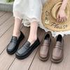 Soft Leather Beanie Shoes Flat Single Shoes Women's 2024 Summer New Versatile Comfortable Low Heel Small Leather Shoes Soft Leather Loafers