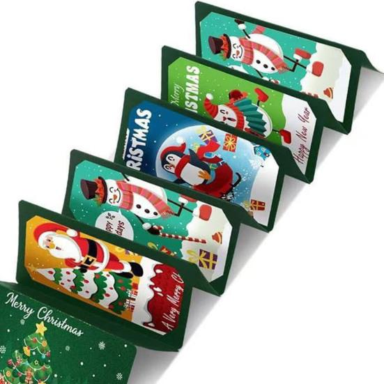 Рождественские конверты для денежных подарков 10 отделений Сюрприз Держатель для рождественской подарочной карты для наличных денег DIY Праздничный денежный конверт для мужчин женщин девочек мальчиков
