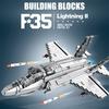 MOC Военная Серия Прыгающие Реактивные Самолеты F14 F16 F18 F22 F35 Строительные Блоки Самолеты Модель Военного Истребителя Кирпичики Игрушки Для Детей Подарки Мальчику