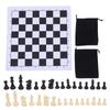 Chess Set 35mm Soft Chessboard Portable Standard Size International Chess Board Game for Home