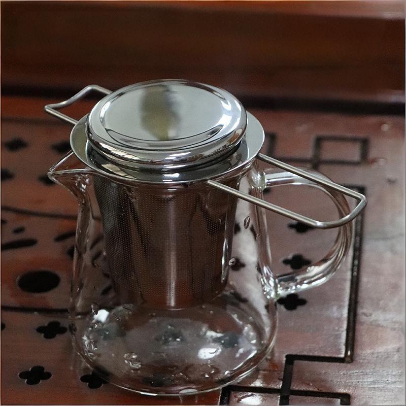 Сетчатый заварник для чая из нержавеющей стали с крышкой, многоразовый стакан-сито, фильтр для специй для рассыпного чая, для чайников, кружек, чашек, для заваривания чая, кофе