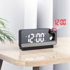 Digital Desktop Clocks 180° Projector On Ceiling Mirror Surface Alarm Clock LED Display USB Charging for Students Office Worker