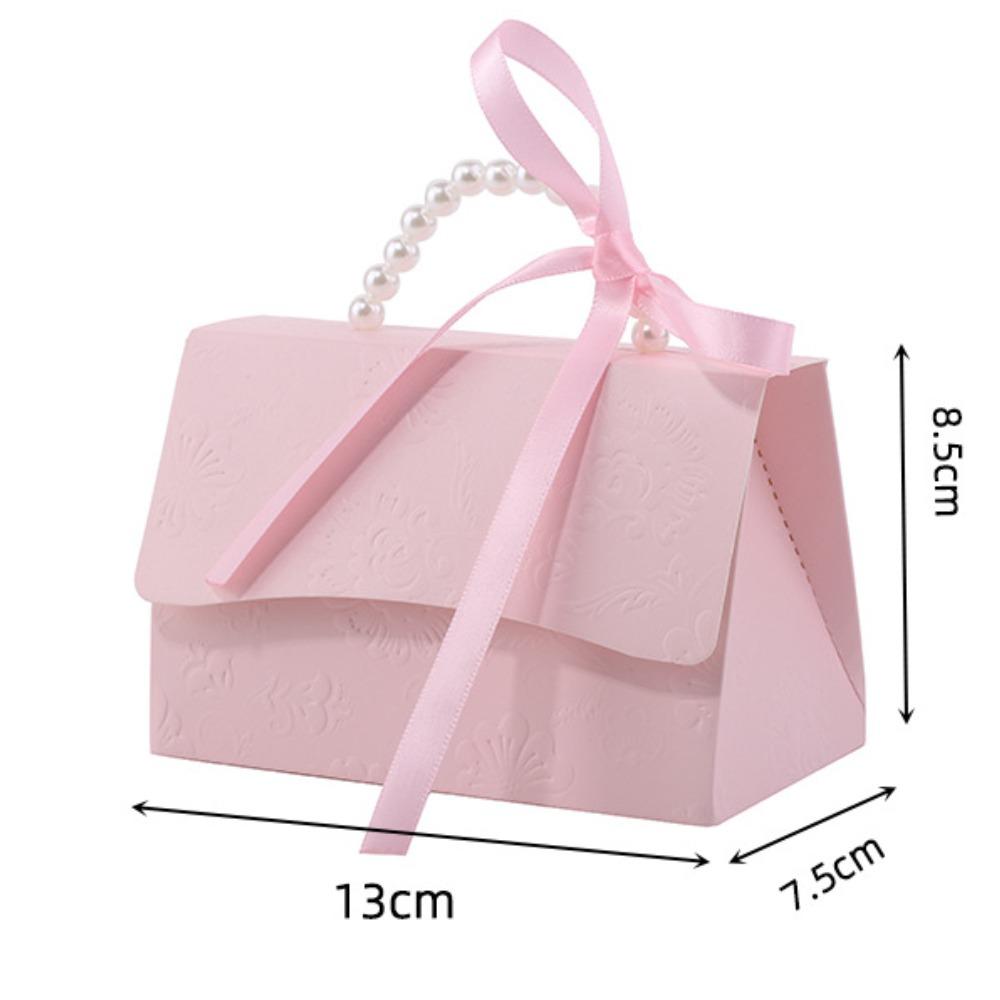 10 шт. свадебных сувениров коробки с жемчужной ручкой ленты DIY набор крафт-бумага коробки подарочные коробки для дня рождения сувениры бутик свадьба и годовщина