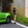 1:Фигурка женщины масштаба 1:64 Мини-фигурка Смоляная Диорама Пейзаж Ролевая игра Крошечные люди Модель